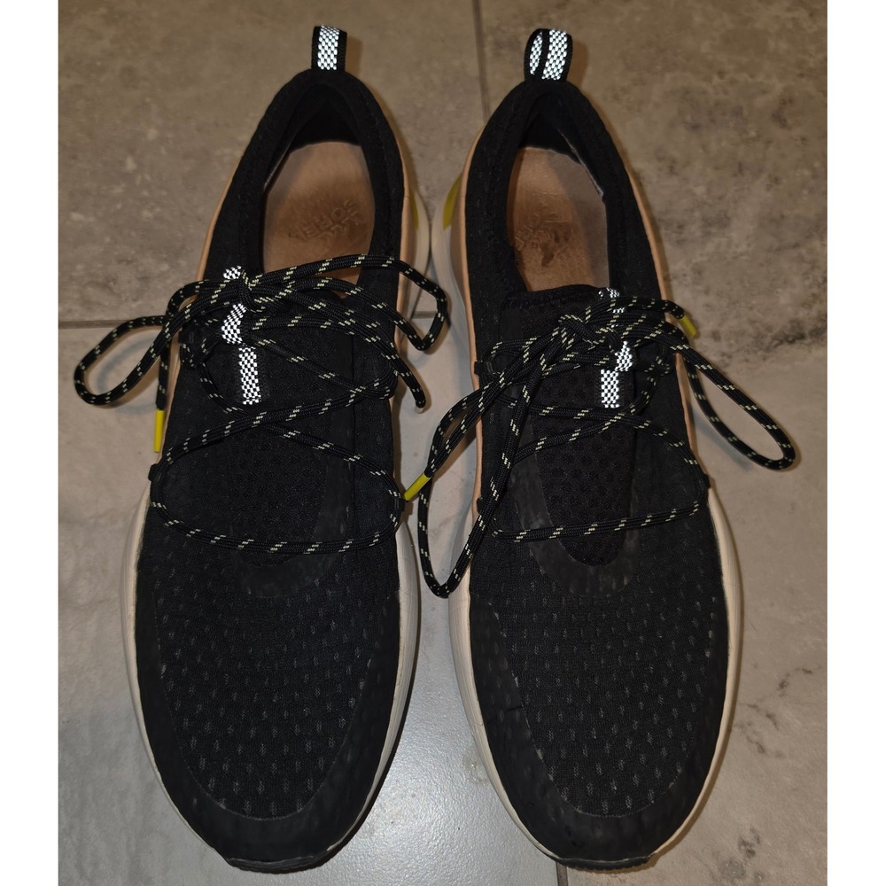 Sorel Kinetic Impact Lace Sneakers Black Sea Salt NL4073-010 Womens 10.5